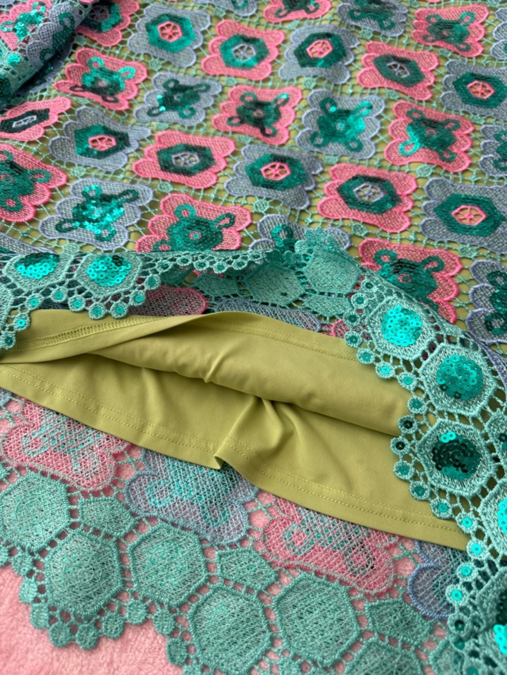 Brianna Cannon CAFTAN Dress - TURQUOISE MOSAIC - Picture 7 of 10